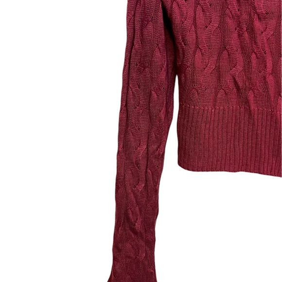 Baby Phat 𝘉𝘦𝘳𝘳𝘺 𝘉𝘶𝘳𝘴𝘵 Cropped Zip up knit Hoodie-Blush Pink - Picture 4 of 9